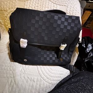 Stylish Black Checkered laptop Bag